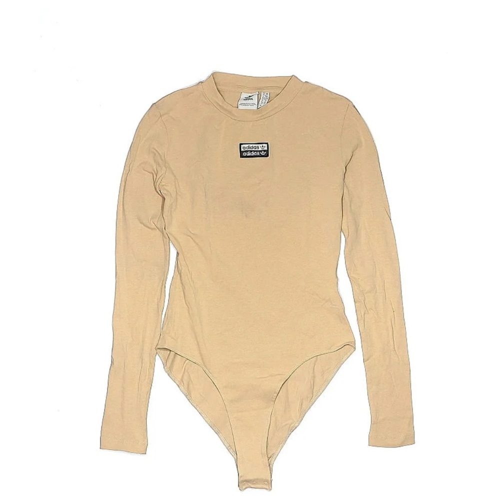 Adidas Beige Long Sleeve Bodysuit
